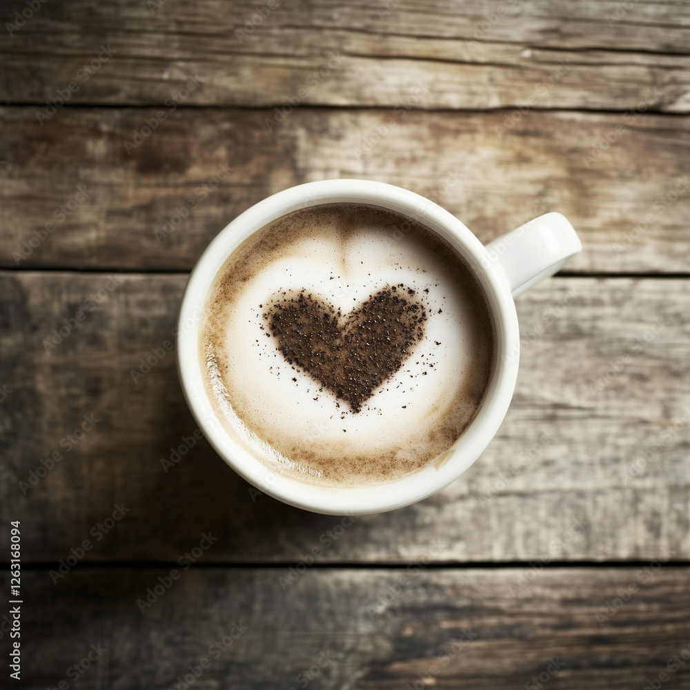Caffeine & Love: The Art of a Heartfelt Latte, cup of coffee with heart Caffeine & Love: The Art of a Heartfelt Latte, cup of coffee with heart
