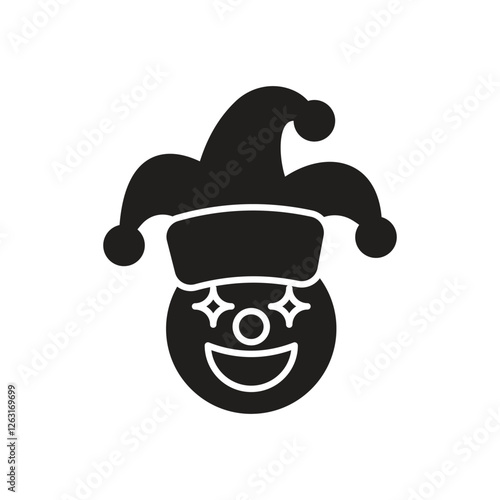 Clown smile icon vector stock illustration