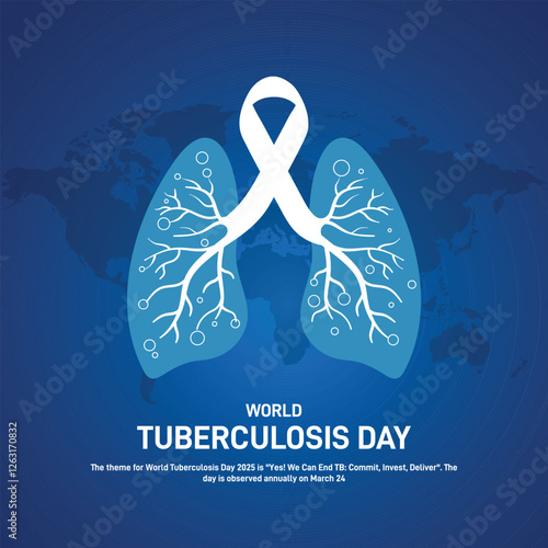 world tuberculosis day. world tuberculosis day creative banner, poster, social media post, postcard, background, backdrop, greetings card, web banner, cover design etc.
