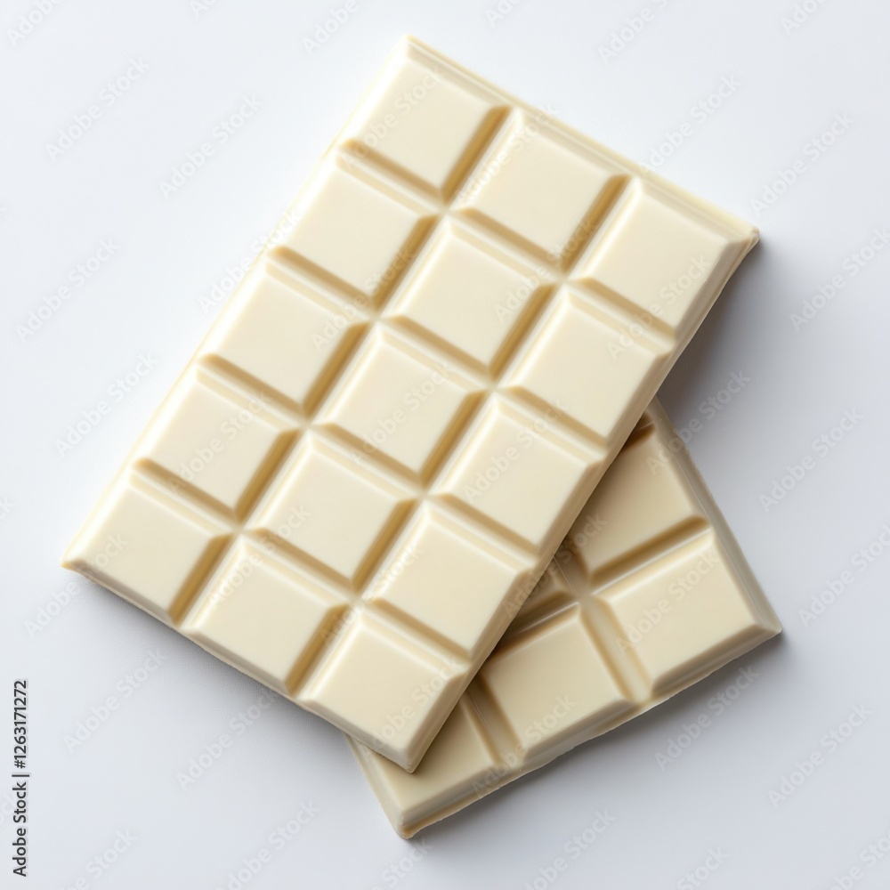 White Chocolate Bars Presenting Smooth Texture and Delicate Design on Light Background for Culinary Inspiration White Chocolate Bars Presenting Smooth Texture and Delicate Design on Light Background for Culinary Inspiration