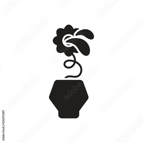 flower prank icon vector stock illustration