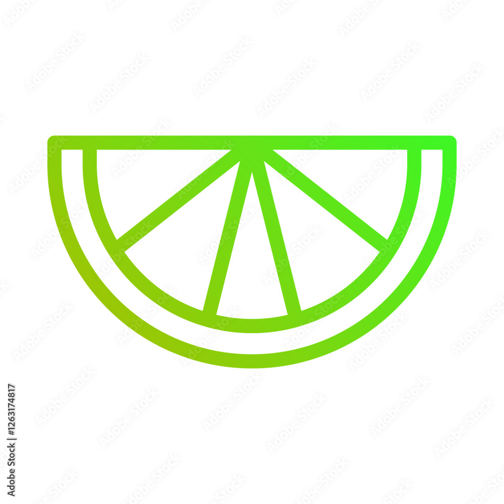 Vibrant Lime Slice Graphic Minimalistic Style Vibrant Lime Slice Graphic Minimalistic Style