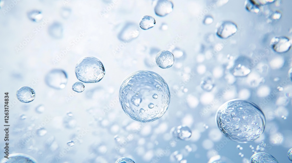 Ethereal Abstract Background with Floating Bubbles: Minimalist Design for Cosmetic Promotions. Soft Blue and White Palette with Dreamy Bokeh Effect. Perfect for Product Photography and Marketing Campa Ethereal Abstract Background with Floating Bubbles: Minimalist Design for Cosmetic Promotions. Soft Blue and White Palette with Dreamy Bokeh Effect. Perfect for Product Photography and Marketing Campa
