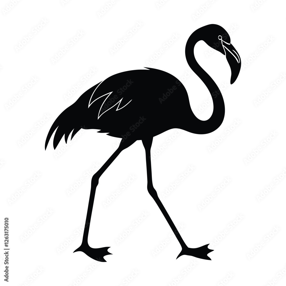 flamingo silhouette isolated on white flamingo silhouette isolated on white