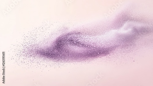 Abstract Purple and White Glitter Swirl on Pink Background