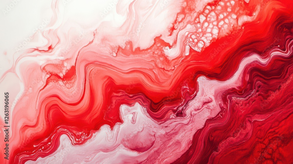 Red Abstract Soft Fluid Waves Art Red Abstract Soft Fluid Waves Art