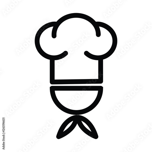chef vector icon restaurant serving professional and white background