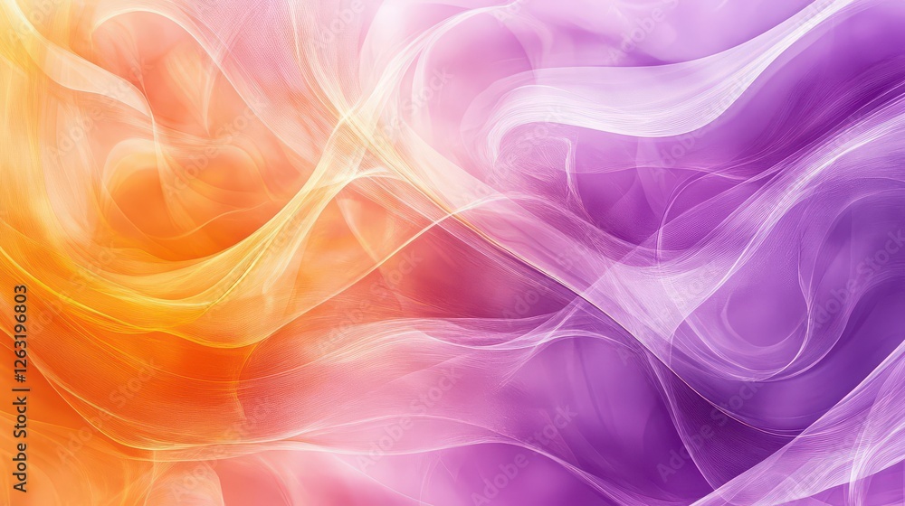 Obraz premium Colorful Abstract Waves in Purple and Orange