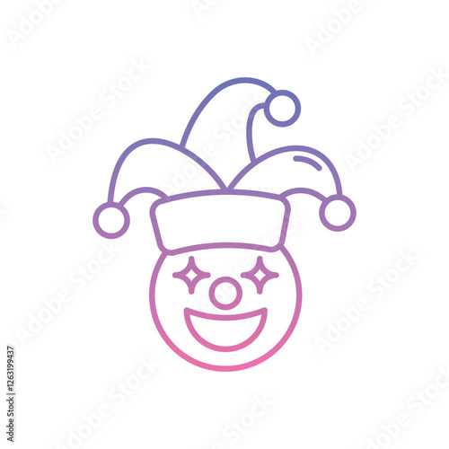 Clown smile icon vector stock illustration