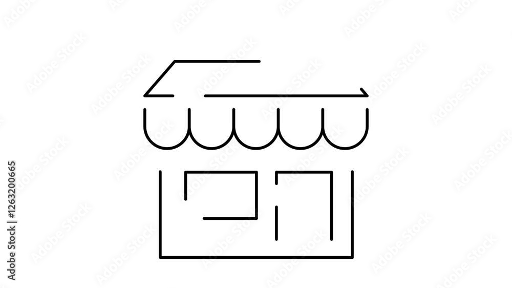 Storefront and Retail Business - Animated Shop Icon. Storefront and Retail Business - Animated Shop Icon.
