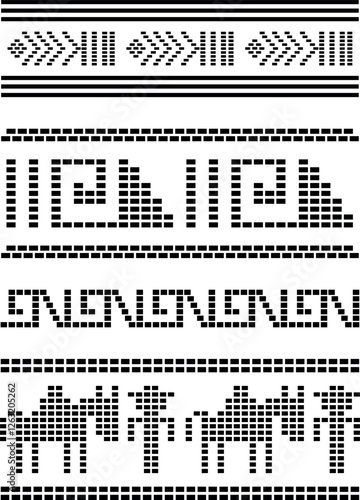 Diseños de textil y bordado Oaxaca mexicano vector