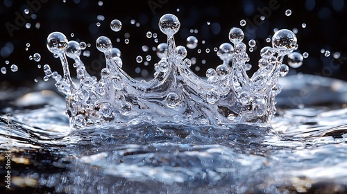 Wallpaper Mural Water Crown Stunning Macro Photography of a Water Splash. Torontodigital.ca