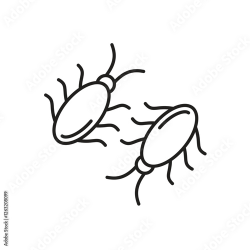 Cockroach icon vector stock illustration