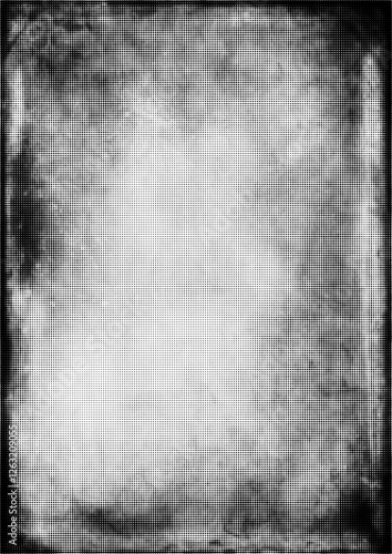 Large distressed grunge halftone texture with a transparent background