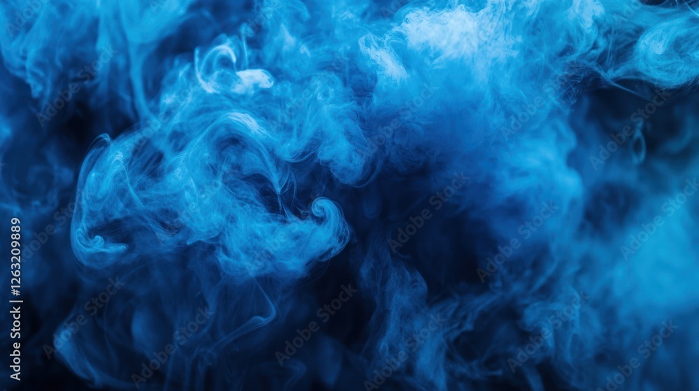 Obraz premium Abstract Blue Smoke Swirls: A Mesmerizing Visual Symphony