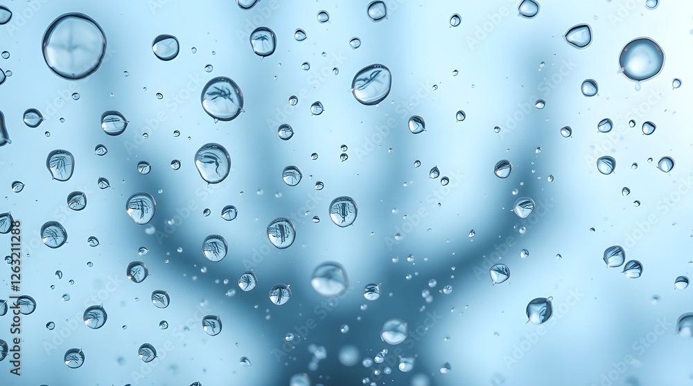 a close-up view of water with multiple water droplets a close-up view of water with multiple water droplets