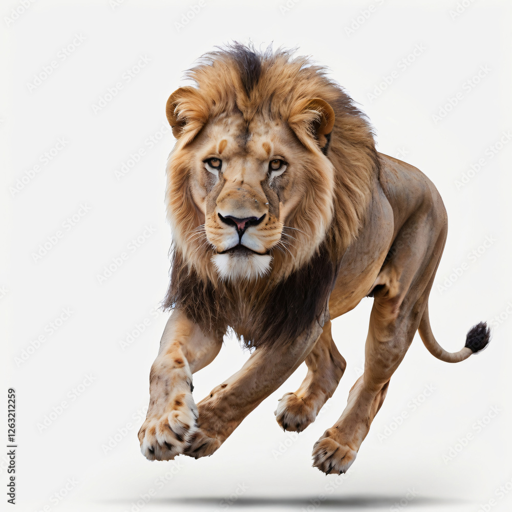 lion in front of white lion in front of white