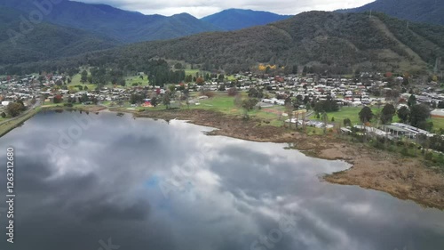 Mt Beauty Town Lake Reflection Bogong VIC Australia.mp4