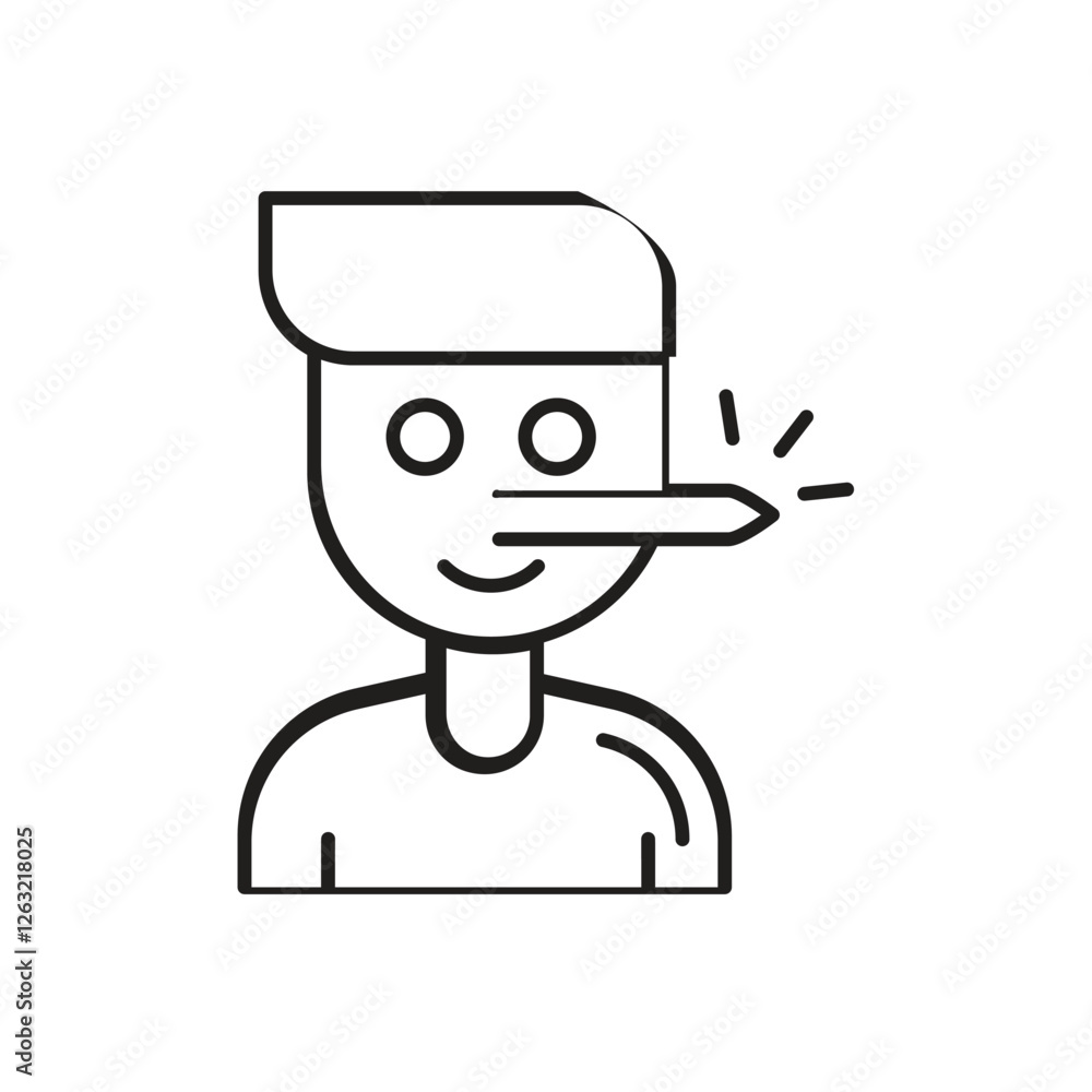 Liar icon vector stock illustration Liar icon vector stock illustration