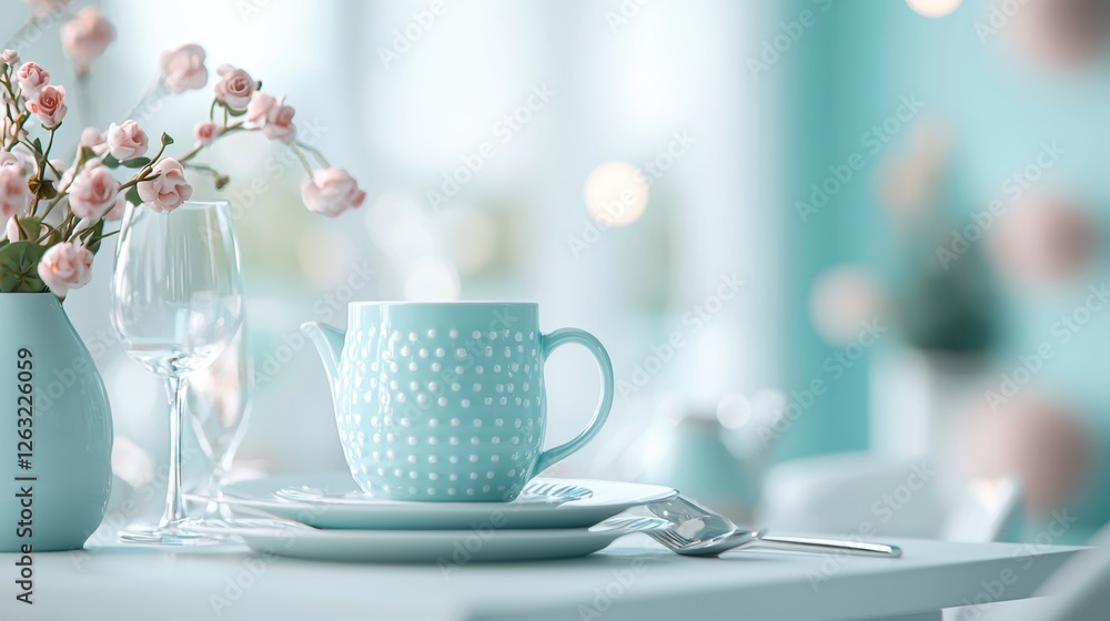 A beautifully set table with fine china, sparkling crystal glasses, and silverware, creating an atmosphere of elegance and refined dining. A beautifully set table with fine china, sparkling crystal glasses, and silverware, creating an atmosphere of elegance and refined dining.