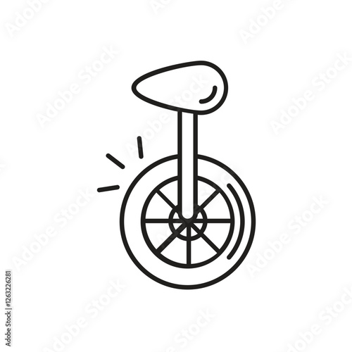 Unicycle icon vector stock illustration