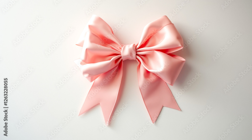 light pink satin ribbon tied in a perfect bow light pink satin ribbon tied in a perfect bow