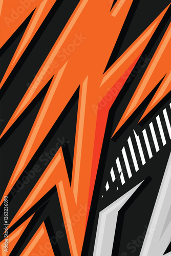 Modern racing background abstract orange geometric lines border Vector Template EPS 10