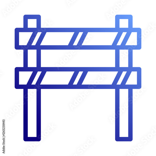 Gradient Roadblock, Safety Barrier Illustration