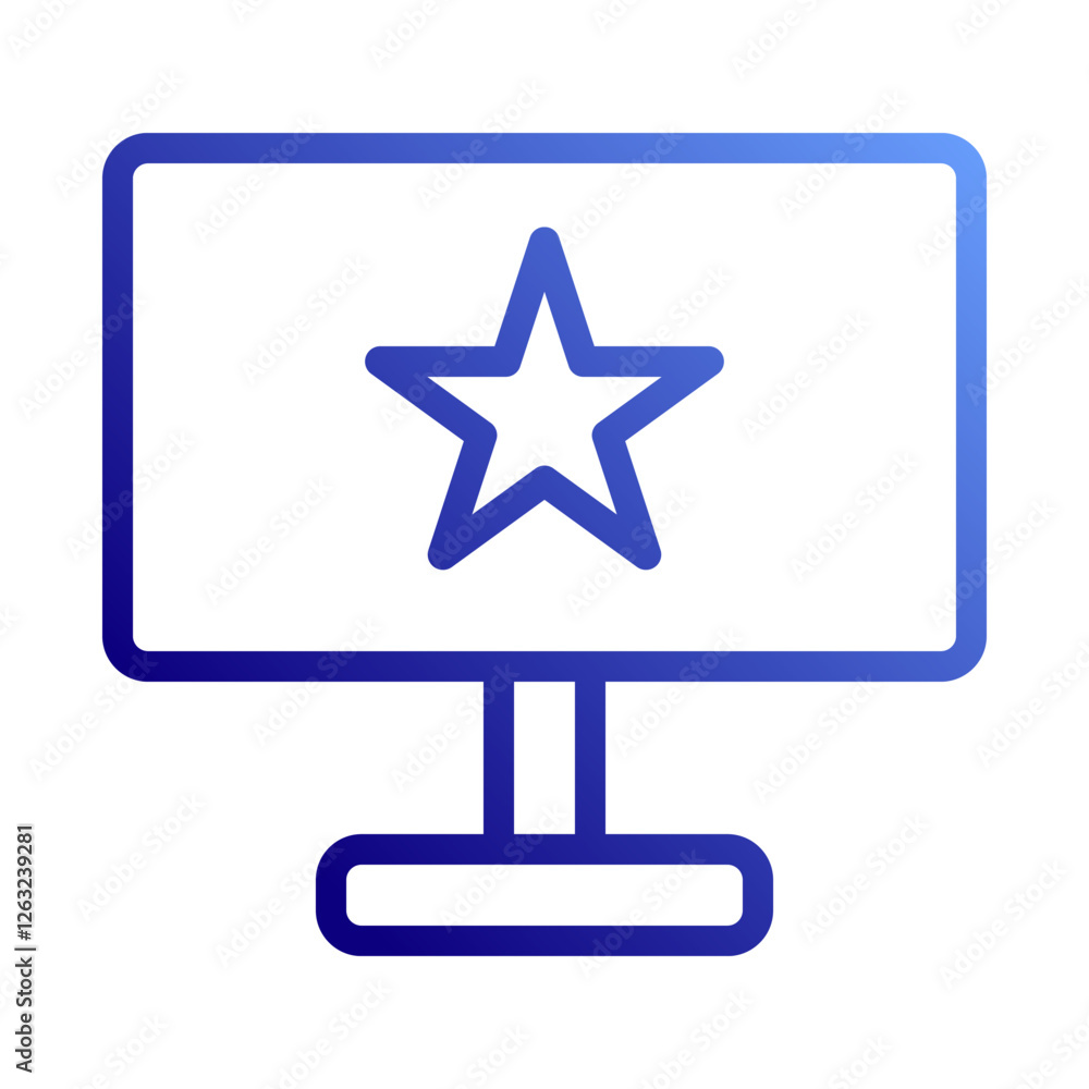 Rated content on a monitor, favorite and top Rated content on a monitor, favorite and top
