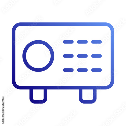 Secure Safe Box Gradient Style Illustration
