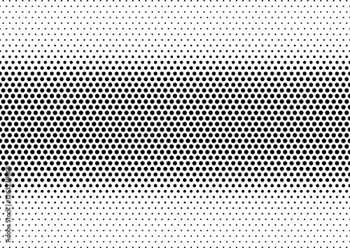 Seamless in one direction.Circles pattern with disappearing effect