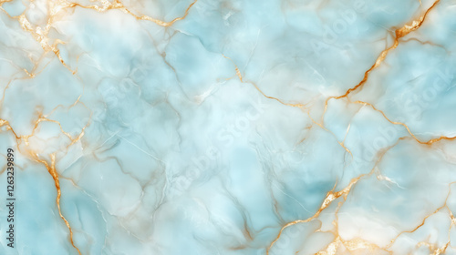 Abstrakcyjna tekstura marmuru w odcieniach błękitu i złota do projektów brandingowych