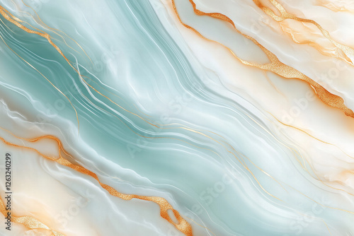 Wallpaper Mural Abstrakcyjna tekstura marmuru w odcieniach jasnej zieleni i złota jako tło Torontodigital.ca