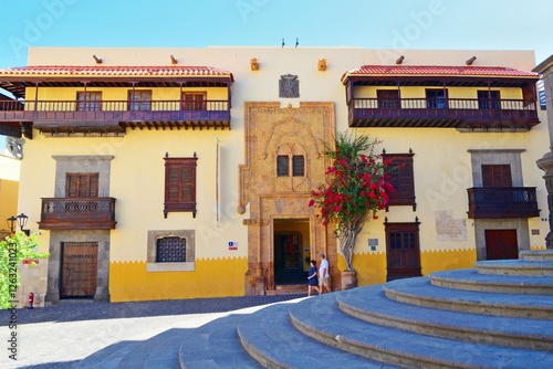 Cityscape of the historic center of Las Palmas in the Vegueta neighborhood in Gran Canaria, Spain