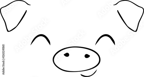 Pet mouth comic cute line doodle drawing. Set lips, noses and whiskers animal characters. Funny heart nose, hand drawn faces.