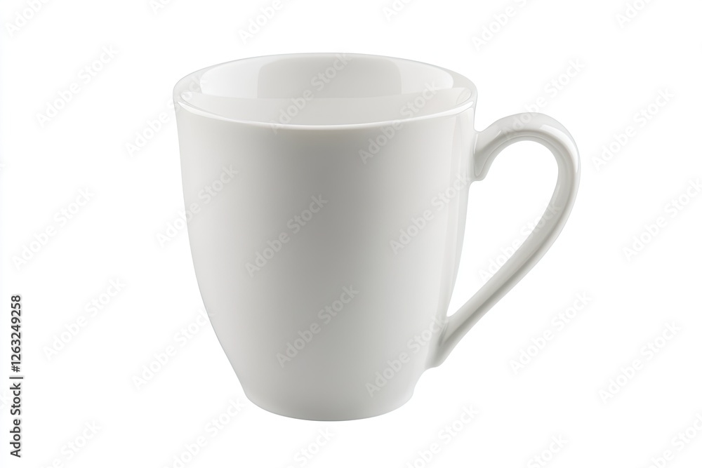White porcelain mug, studio shot, isolated, blank, tableware White porcelain mug, studio shot, isolated, blank, tableware