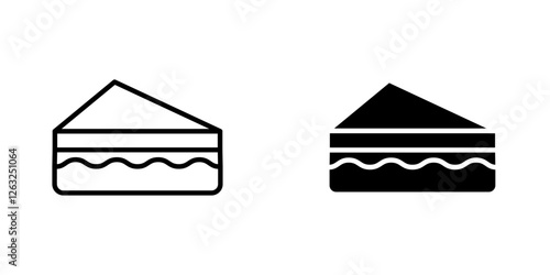 Sandwich icons thin line illustrations designs