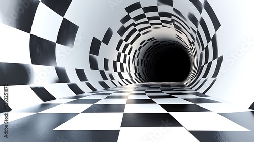 Illusion Tunnel with High Contrast photo