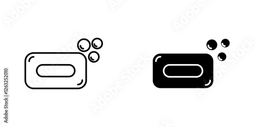 Soap icons thin line illustrations designs