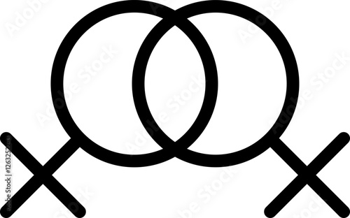 Gender line icons set. Sexual orientation sign. LGBT symbols of hetero and homo couples, female, male or unisex, asexual people. Contour sex identity emblems. Vector sign symbols icon collection.