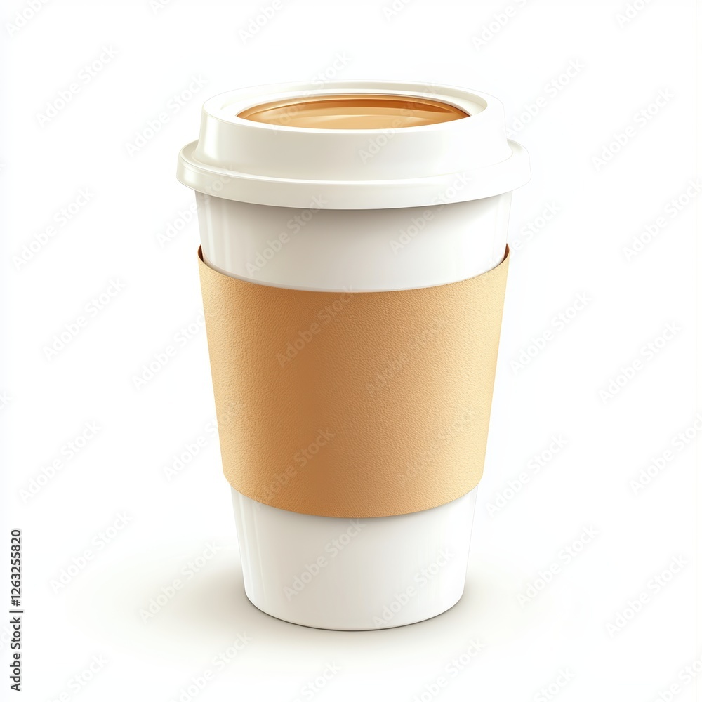 Smart coffee cup that keeps drinks at the perfect temperature on a white background Smart coffee cup that keeps drinks at the perfect temperature on a white background