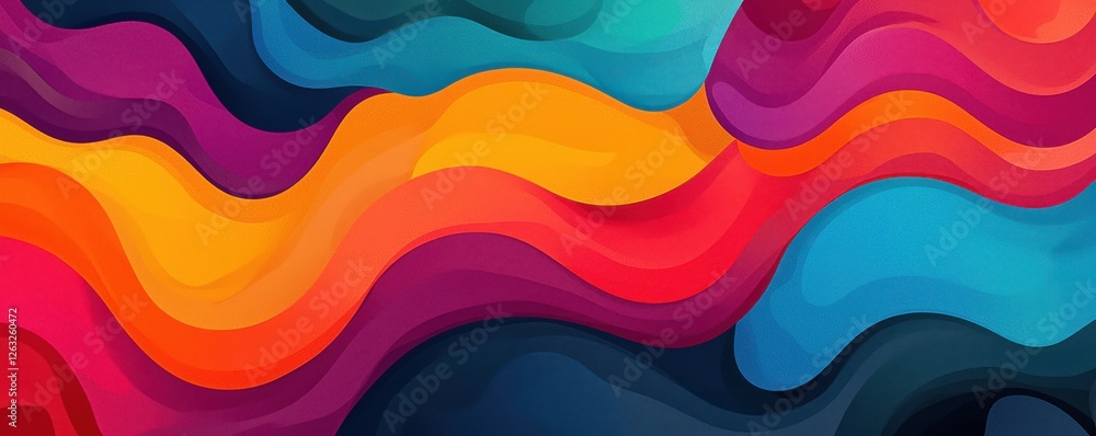 A vibrant, abstract design featuring flowing waves of colors like red, blue, pink, and orange, creating a dynamic visual effect. A vibrant, abstract design featuring flowing waves of colors like red, blue, pink, and orange, creating a dynamic visual effect.