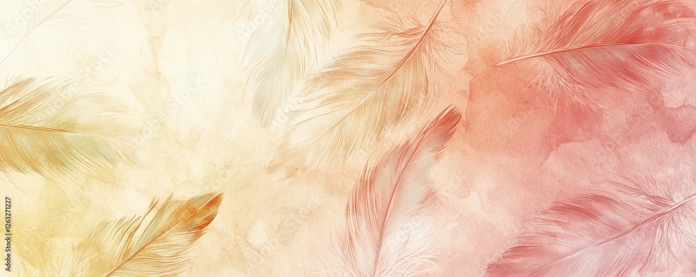 Feather Softness in Warm Pastel Hues Feather Softness in Warm Pastel Hues