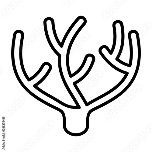 Coral Outline Style Icon Design