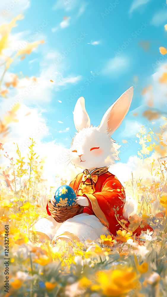 Fototapeta premium Easter Bunny Meditation