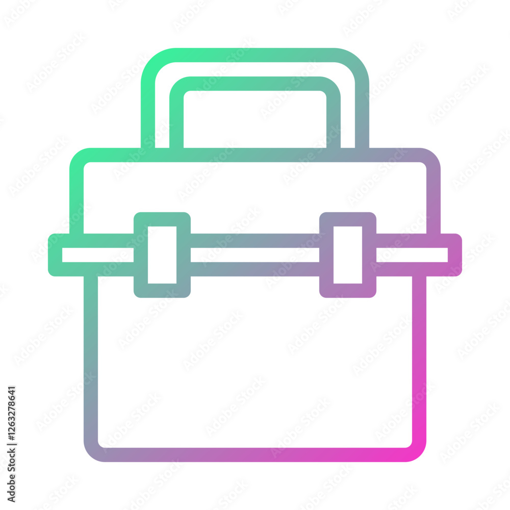Modern Gradient Tool Box Outline Illustration Modern Gradient Tool Box Outline Illustration