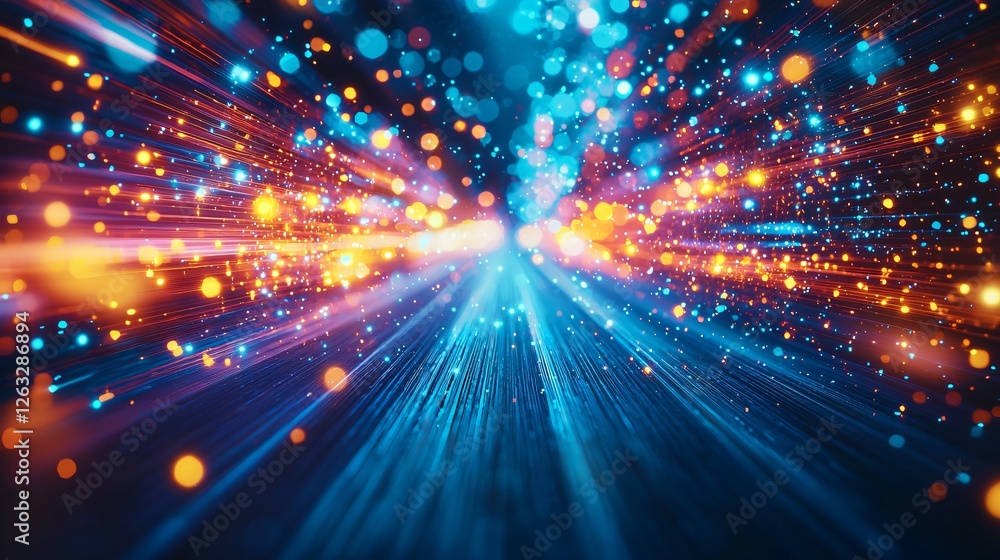 Fototapeta premium Abstract light speed energy burst