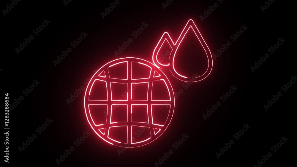 glowing neon energy transition icon isolated on black background. HD video motion graphic animation glowing neon energy transition icon isolated on black background. HD video motion graphic animation