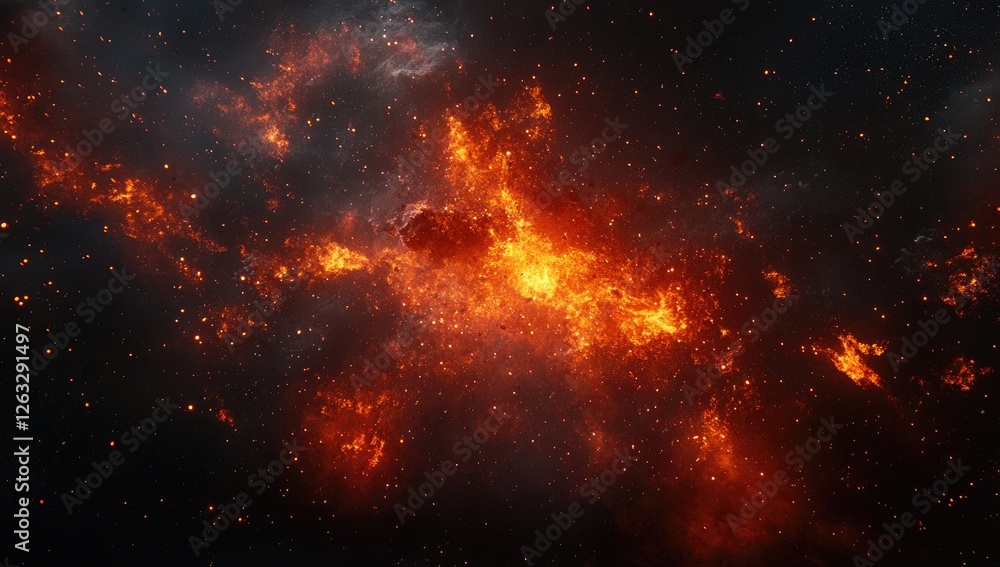 Fiery nebula cosmic explosion background Fiery nebula cosmic explosion background