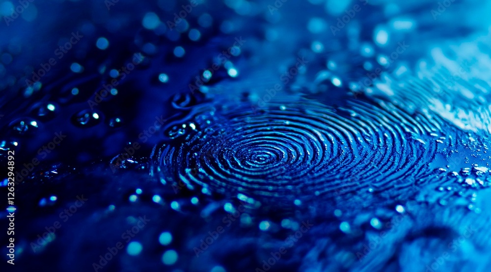 fingerprint on digital background, blue color scheme, biometric security concept, close-up, digital identity style fingerprint on digital background, blue color scheme, biometric security concept, close-up, digital identity style